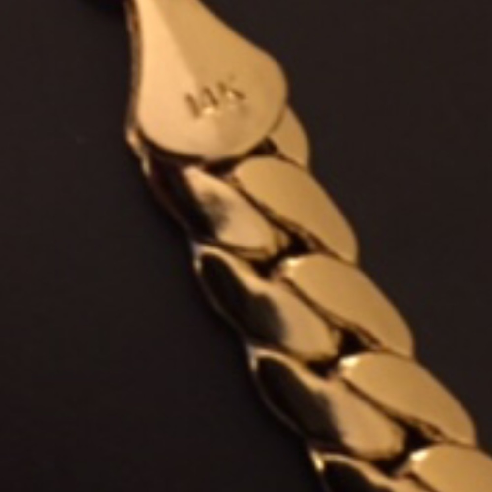14k gold 8mm Cuban set
